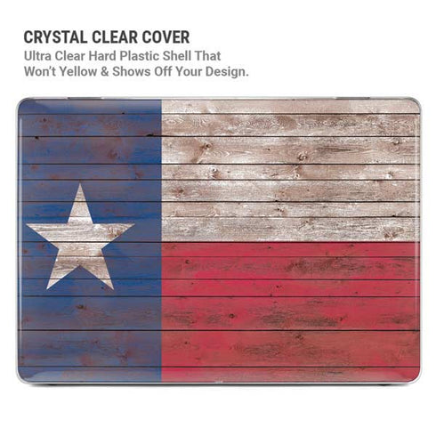 Texas Flag Dark Wood MacBook Air 15in (2023-2025) Case plus Skin
